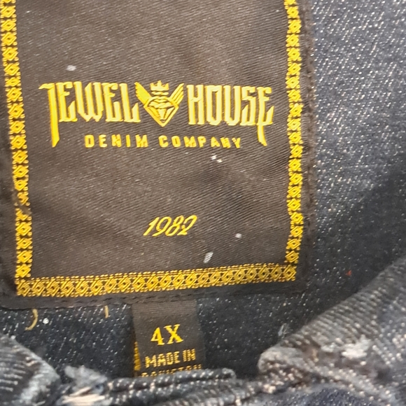 Jewel House Frosted Denim Jean Jacket 4X Paint Splatter Brand New With Tags - Picture 6 of 14